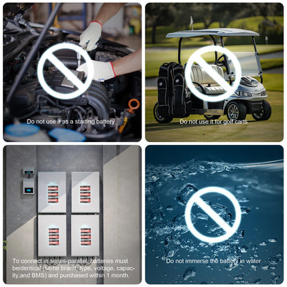 Dumfume 24V 100Ah LiFePO4 Lithium Battery With 100A BMS 2560W Power Output Solar Off-grid Systems Trolling Motor RV Home Backup