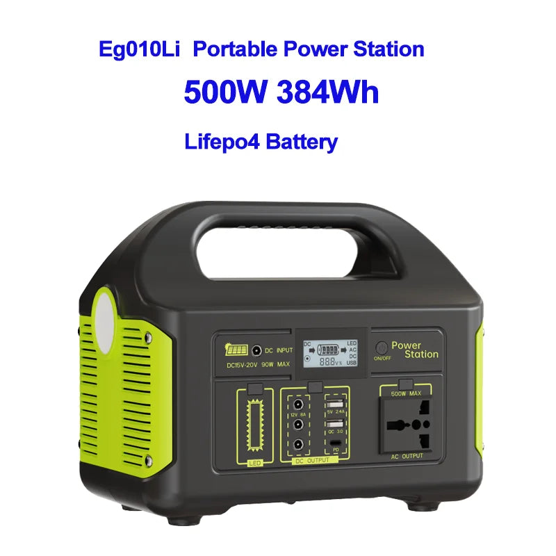 LiFePO4 Portable Power Station 1000W 902WH Mobile Power Supply Solar Generator 500W 300W 100W Battery Power Storage For Camping