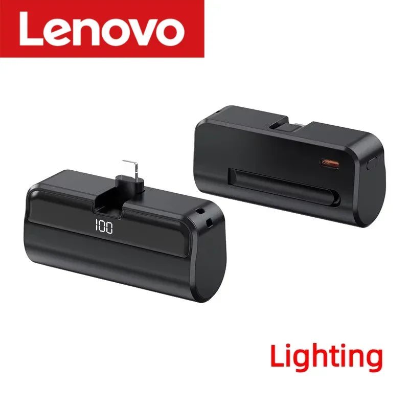 Lenovo 500000mAh Mini Capsule Power Bank High Capacity Fast Charge Powerbank Portable External Battery for iPhone Huawei Samsung