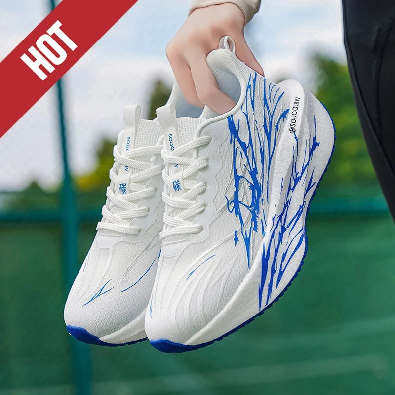 Running Shoes Carbon Board Speciality Marathon Men Sports Breathable Lightweight Women's Comfortable Athletic Nonskid Sneakers