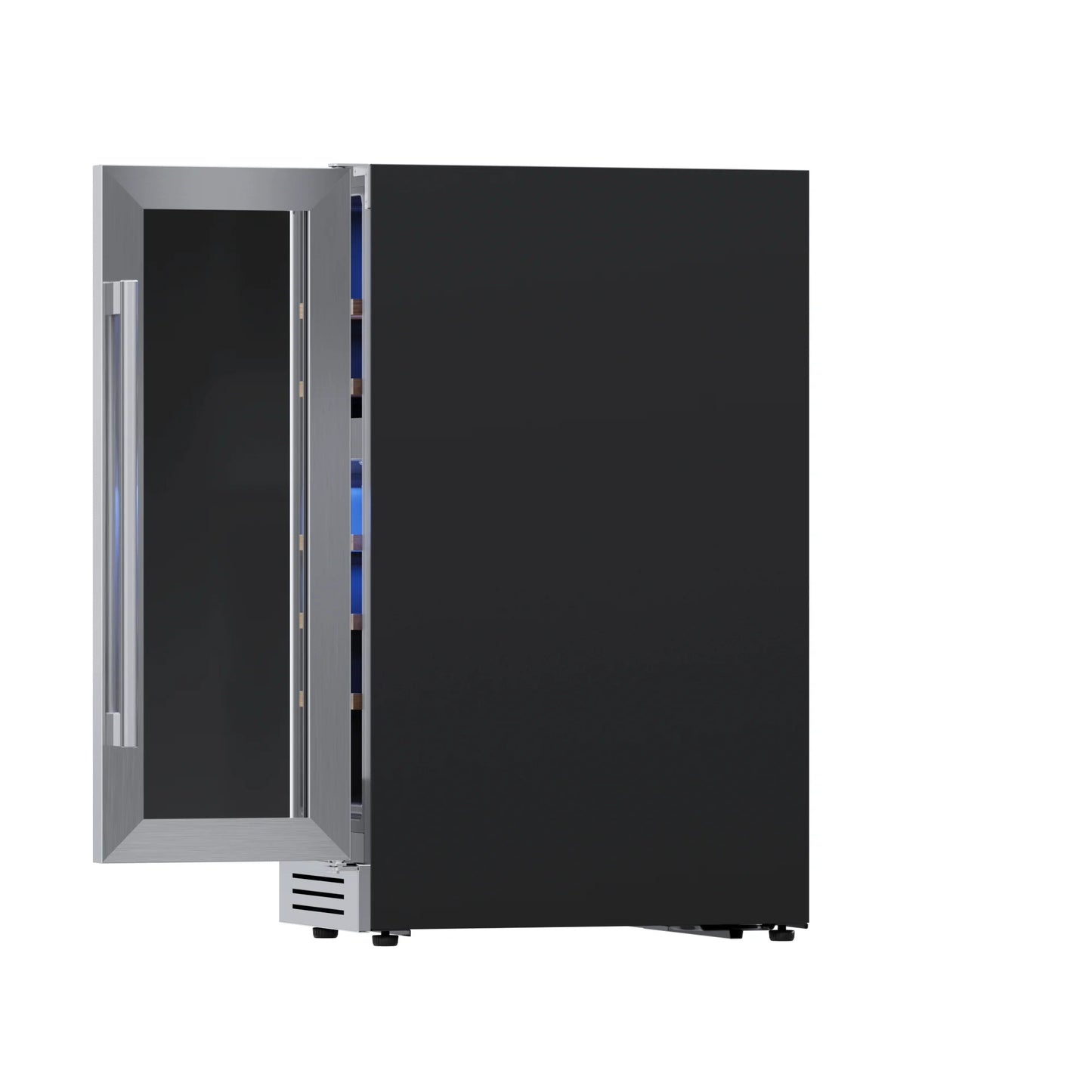 Wine Fridge Cooler 12 Inch Wine Fridge Hold 17 Bottles, Wine Refrigerator Glass Door Built-in Wine Storage Cabinet For Home Kitchen Bar