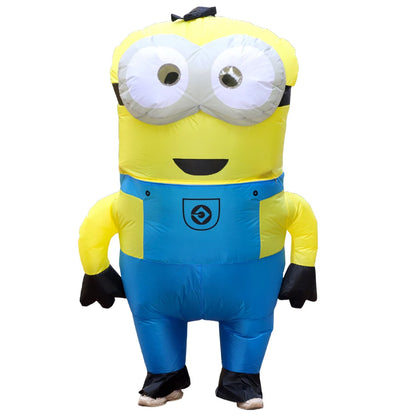 Flat Yellow Inflatable Costume for Adult Cartoon Anime Costume Halloween Party Funny Performance Costumes