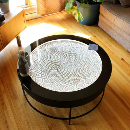 Automatic Sand Art Coffee Table, Magnetic Ball Quicksand Dynamic Art
