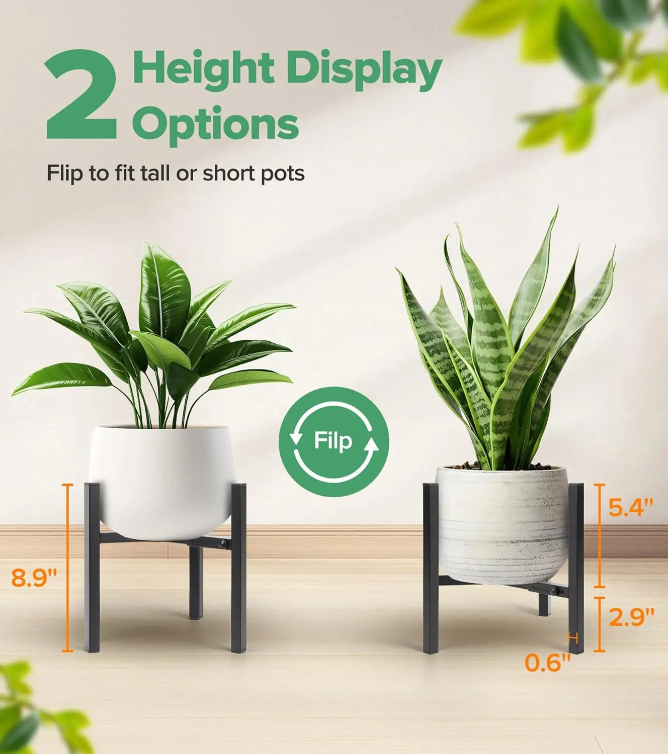 Indoor Plant Stands For Living Room Adjustable Metal Heavy Duty Outdoor Corner Stable Plant Holder Fits 8 to 12 Inches