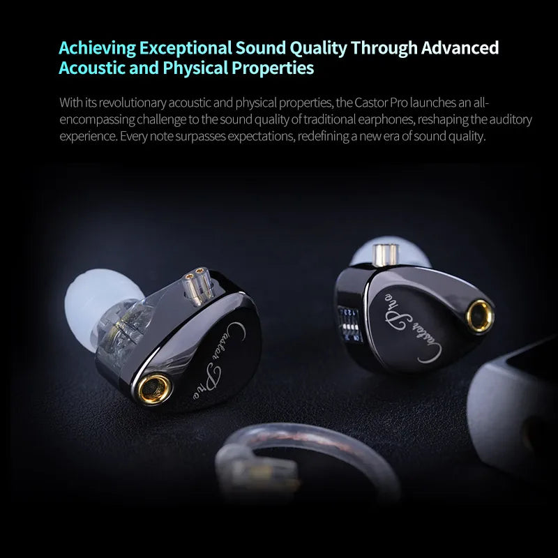 KZ Castor PRO 2DD in Ear HiFi Earphones High-end Tunable Earphones Stets A New Benchmark for Hfi Sound Quality Bass Headsets
