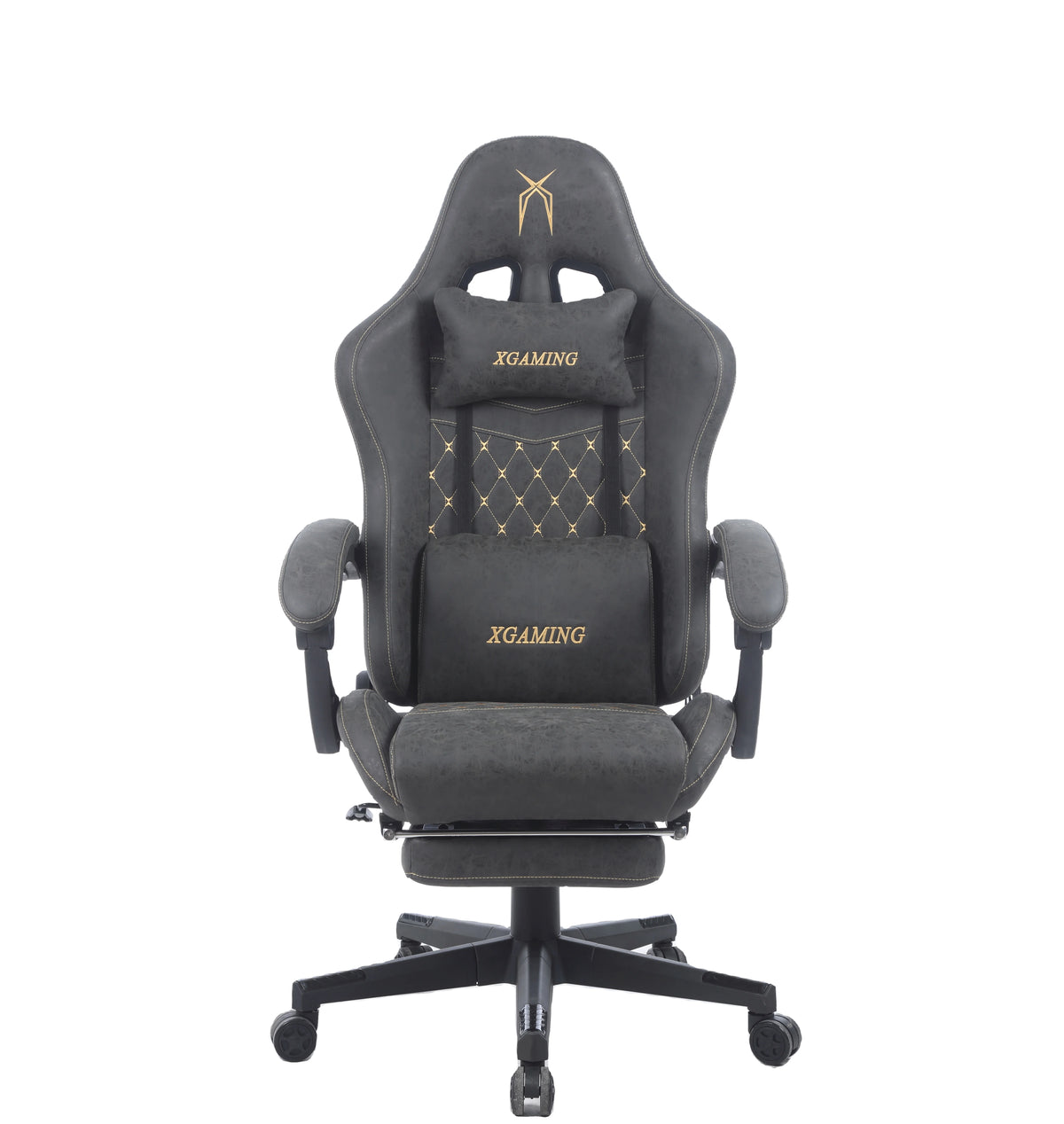 New Design Reclining Gamer Chair with Footrest Brown Gaming Chair