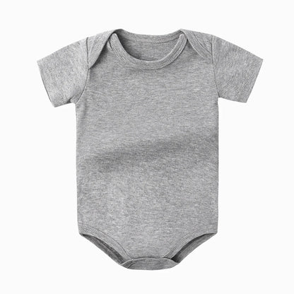 0-2Y Baby Bodysuit 80cm Girl 100% Cotton Summer Boutique Baby Clothes Boy Newborn Grey Green Purple Orange Plain White Rompers