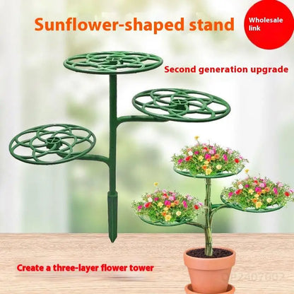 New 2/3 Layers Sunflower Flower Support Stand Plant Support Rack For Climbing And Grafting