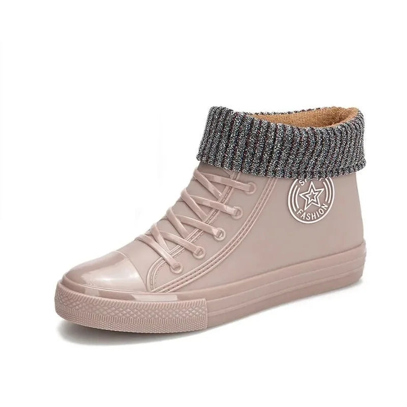 2026 New Heavy Duty Thick Bottom Rubber Rain Boots Woman Waterproof Anti-skid Casual Boots for All Seasons Female Water Shoes