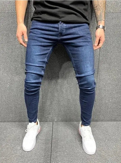 2025 New mbroidery Skinny Ripped Jeans Men Cotton Stretchy Hole Slim Fit Hip Hop Denim Pants Casual Jeans for Men Jogging Trouse