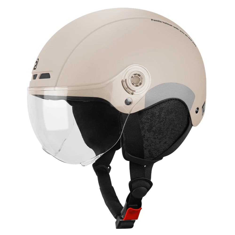 PEMILA Cycling Helmet With Goggles Lens Bicycle Helmet MTB Road Bike Reflective Sticker E-Bike Motorcycle Men Women Bike Helmet