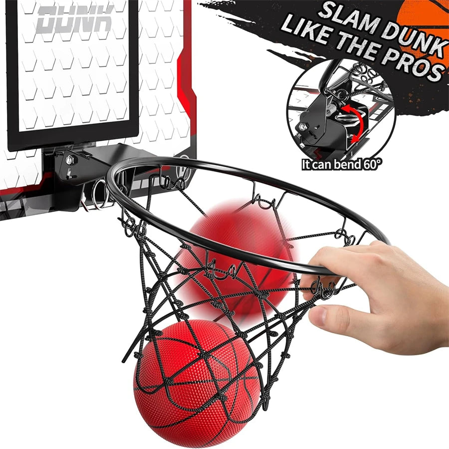 Basketball Hoop Indoor for Kids and Adults, Basketball Hoop for Door with 4 Balls, Indoor Mini Basketball Hoop, Basketball Game