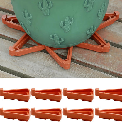 12pcs Plant Pot Foot Flower Pot Support Invisible Triangle Holder Decor Plant Stand Statue Pot Planter Feet Bonsai Holder Summer