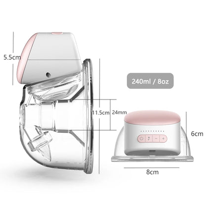 Homesen Wearable Breast Pump Hands Free Electric Single Portable Wearable Cup 8Oz/ 240Ml Bpa Free 3 Modes 10 Suction Levels Comf