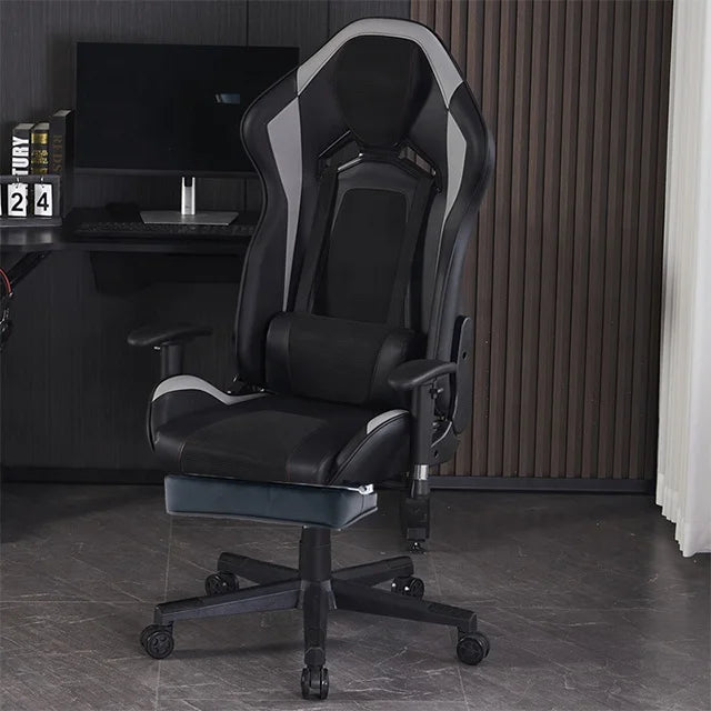 Ergonomic Computer Chair Gaming Chair LED Lights  Adjustable Lumbar Support
