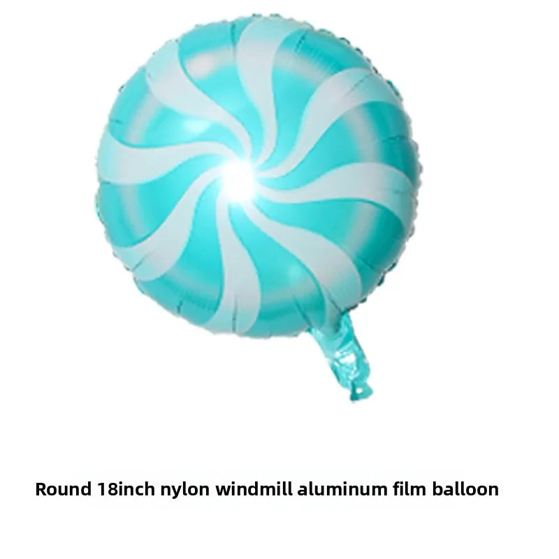 10pcs Windmill Candy Lollipop Foil Balloons 18 Inch Aluminum Film Balloon Birthday Party Christmas Wedding Decorations