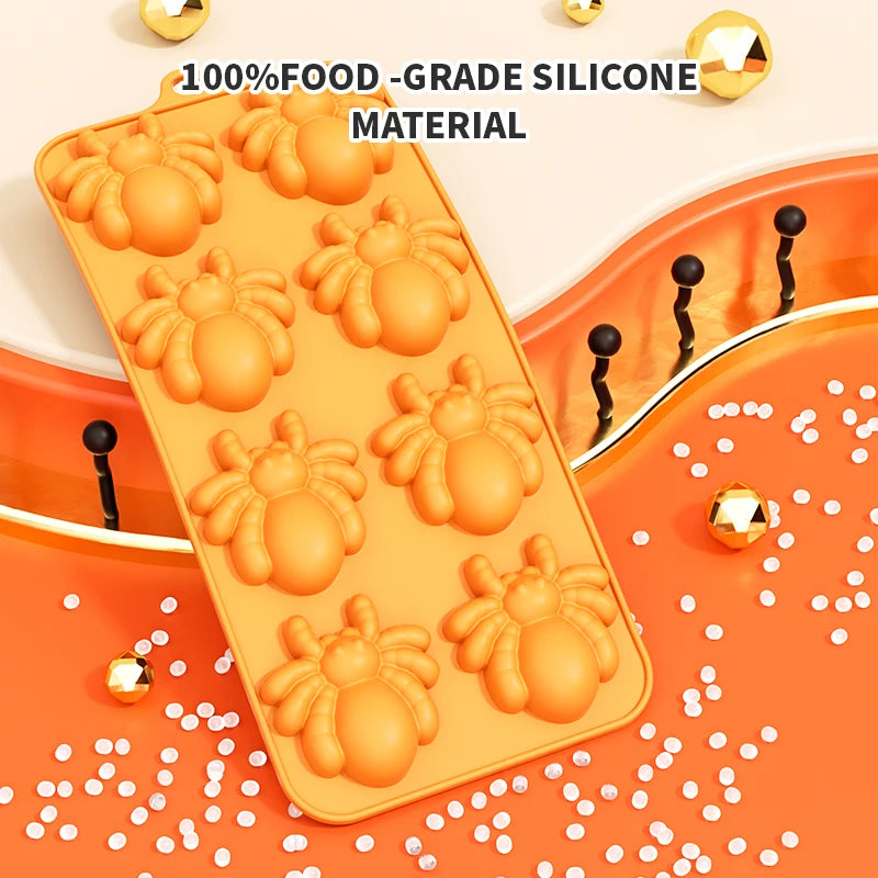 Halloween Chocolate Mold 1 Pack Spider Silicone Candy Molds Halloween Silicone Ice Mold for Jello Candle Soap Halloween Party