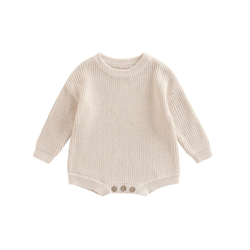 0-2Y Knitting Newborn Baby Girl Boy Spring Autumn Clothes Cute Long Sleeve Sweater Romper Jumpsuit Casual New born Outfits