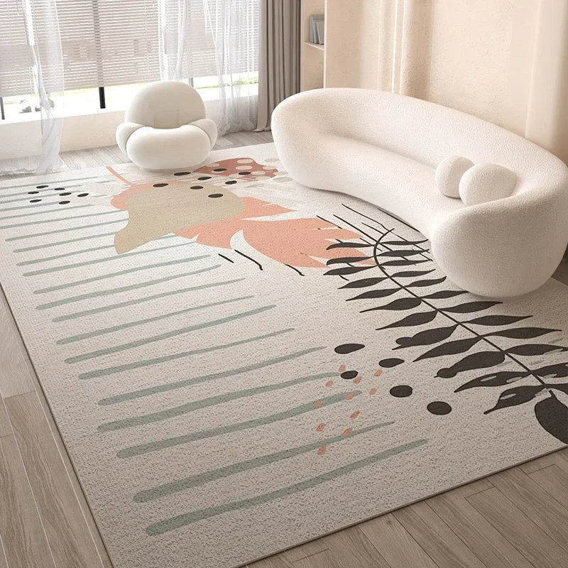 VIKAMA Simple And Light Luxury Living Room Carpet, Bedroom Anti-Slip And Anti-Stain Sofa, Coffee Table Carpet, Home Decoration