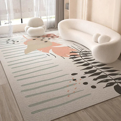 VIKAMA Simple And Light Luxury Living Room Carpet, Bedroom Anti-Slip And Anti-Stain Sofa, Coffee Table Carpet, Home Decoration