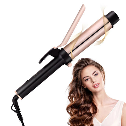 Hatteker 36mm Large Curling Iron Wave Hair Setter for Bangs And Home Use Egg Roll Hair Styler Compact Size for Easy Handling