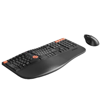 Premium 2.4G/Bluetooth Dual-Mode Rechargeable Ergonomic Keyboard And Mouse Combo Wrist Rest Multimedia Keyboard Mouse Set For PC