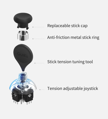 GuliKit NS55 720° Tension Adjustable TMR Joystick for Switch Pro Xbox Series PS4 PS5 Edge Gamepad Controller Game Accessories
