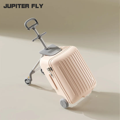 Suitcase Travel Children's Carrier Cart Multi-functional Rideable Rolling Luggage Carry on 20inch Trolley Case Stroller for Trip