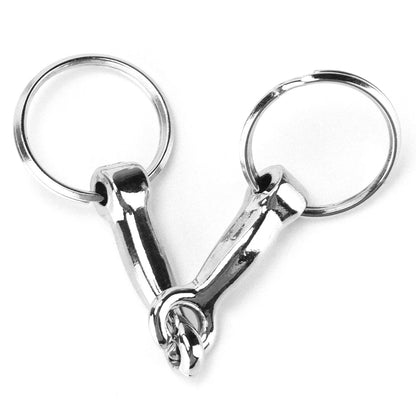 Horse Bits Keychain Snaffle Bits Keychain Zinc Alloy Pelham Keychain Single Connector Horse Bit Key Knot Snaffle Bits Keychain