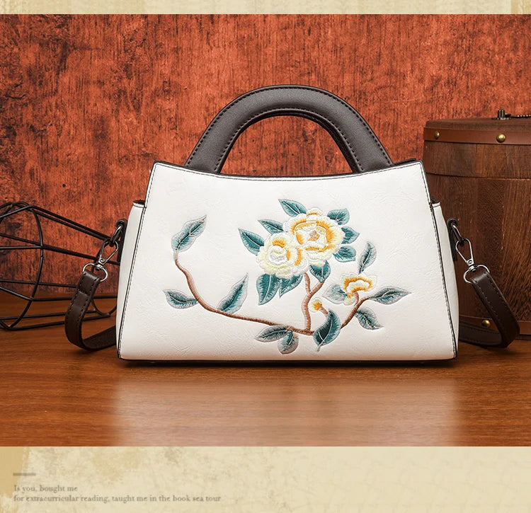 Luxury Designer Handbag Women Embroidered Shoulder Bag High-quality PU Diagonal Cross Bag Holiday Gift Office Handbag Handtasche
