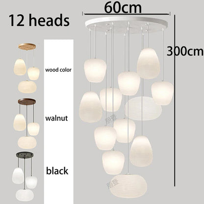 Nordic Home Decoration Stair Chandelier LED Pendant Lights Modern Ceiling Light Indoor Lighting Fixtures For Living Room Bedroom