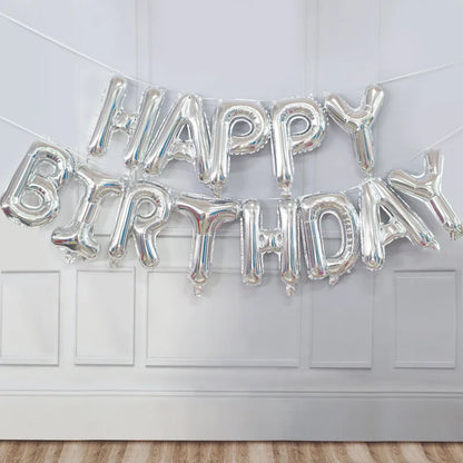 16inch Happy Birthday Decoration Balloons Pink Blue Letter Foil Ballons Set Birthday Party Decor Air Globos Balony Anniversaire