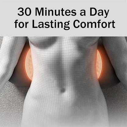 3-in-1 Back Massager Heat Vibration for Back Pain Relief Herniated Disc Stretch Support Traction Lower Back Massage Pillow