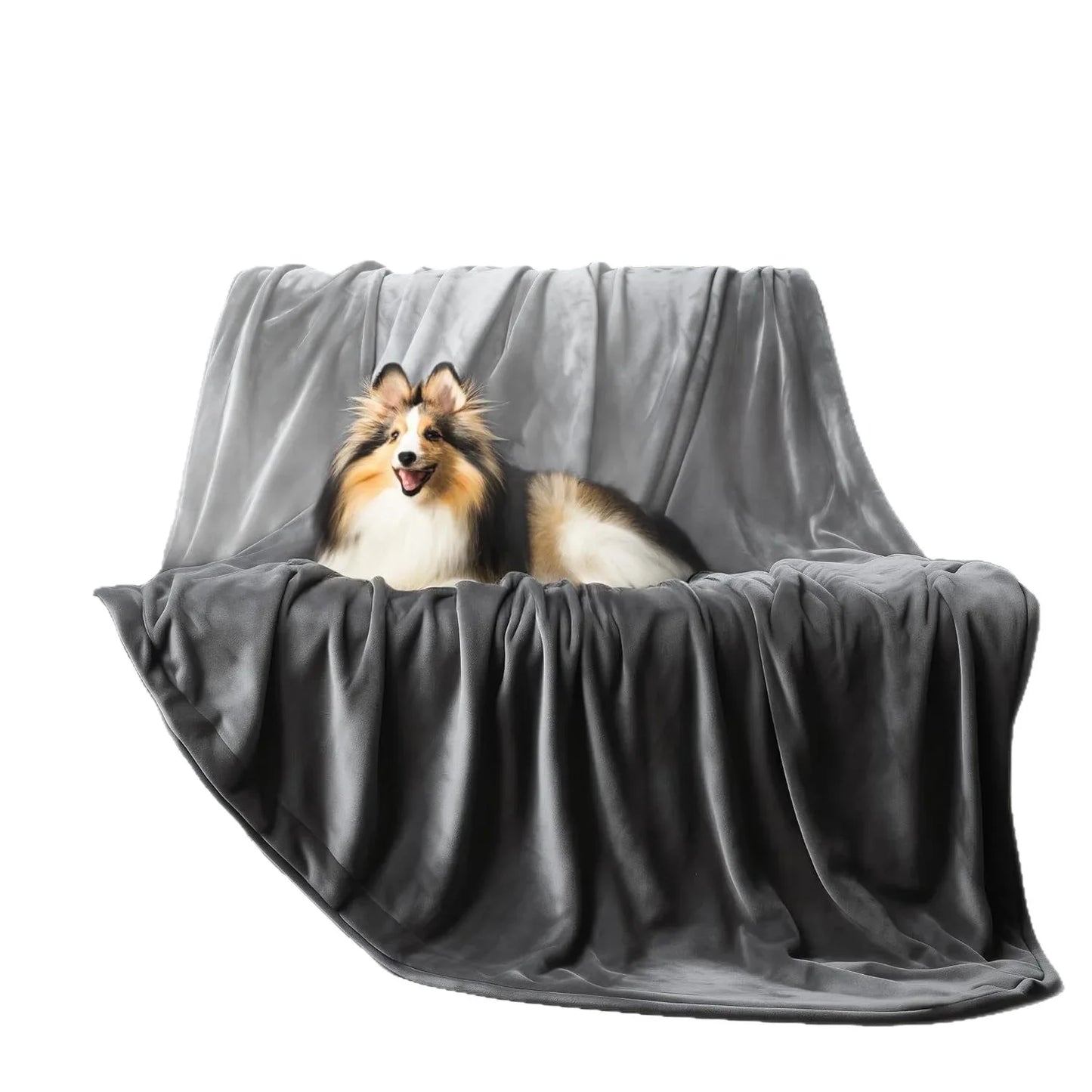 Soft Flannel Pet Blanket Waterproof Splash Resistant Comfortable Blanket for Pet and Couple