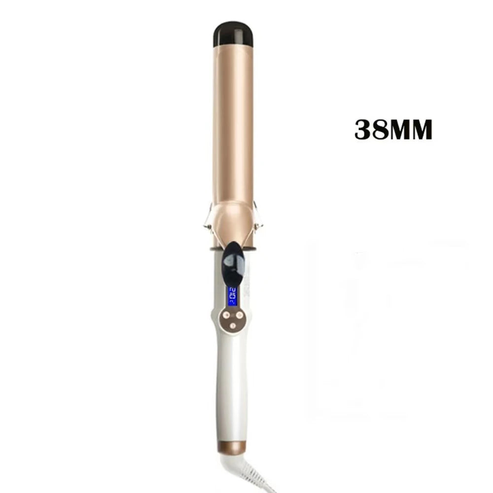 Electric Professional Ceramic Hair Curler LED Curling Iron Roller Curls Wand Waver Hair Straightener Styling Tool 9mm-38mm