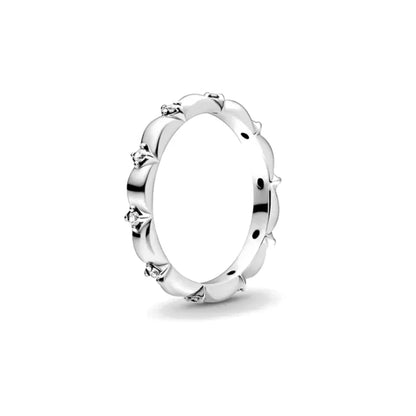 925 Sterling Silver Red Luminous firefly Heart Stone Snowflake Daisy Ring Rings Wedding Fashion Fine Jewelry For Mother Day