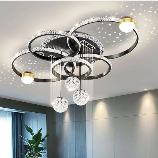 Modern LED Chandelier | Iron & Acrylic Pendant | Living Rooms, Dining Rooms & Bedrooms