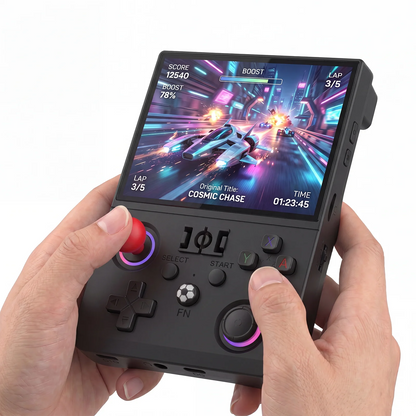 New R63 Max2 Retro Handheld Game Console Linux System 4.5 Inch IPS Screen 64G/128G Portable Pocket Player Built-in 18000+ Games
