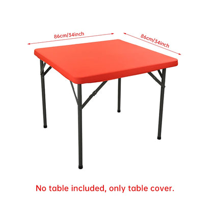Square Elastic Edge Fitted Table Cover Outdoor Camping Picnic Tablecloth Wedding Banquet Cocktail Party Decor Table Cloth