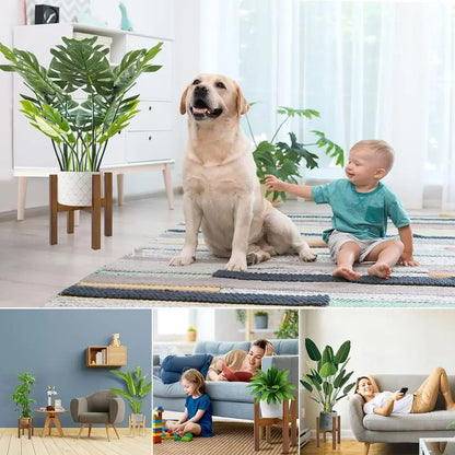 Versatile Bamboo Plant Stand for Indoor Use, Supports Pots 8-12 Inches (Plant and Pot Not Included)