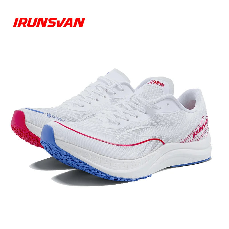 IRUNSVAN Men's sports running shoes with shock-absorbing and anti slip mesh comfortable and shock-absorbing running shoes