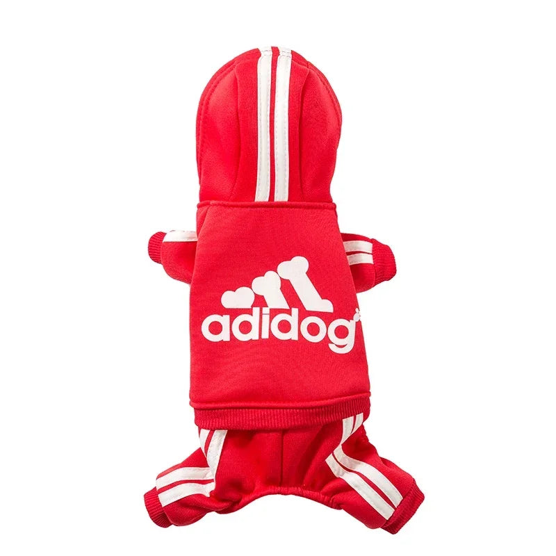 Warm Dog Jumpsuit Hoodie | Sport Sweatshirt Coat for Yorkie & French Bulldog | Small to Medium Pet Jacket