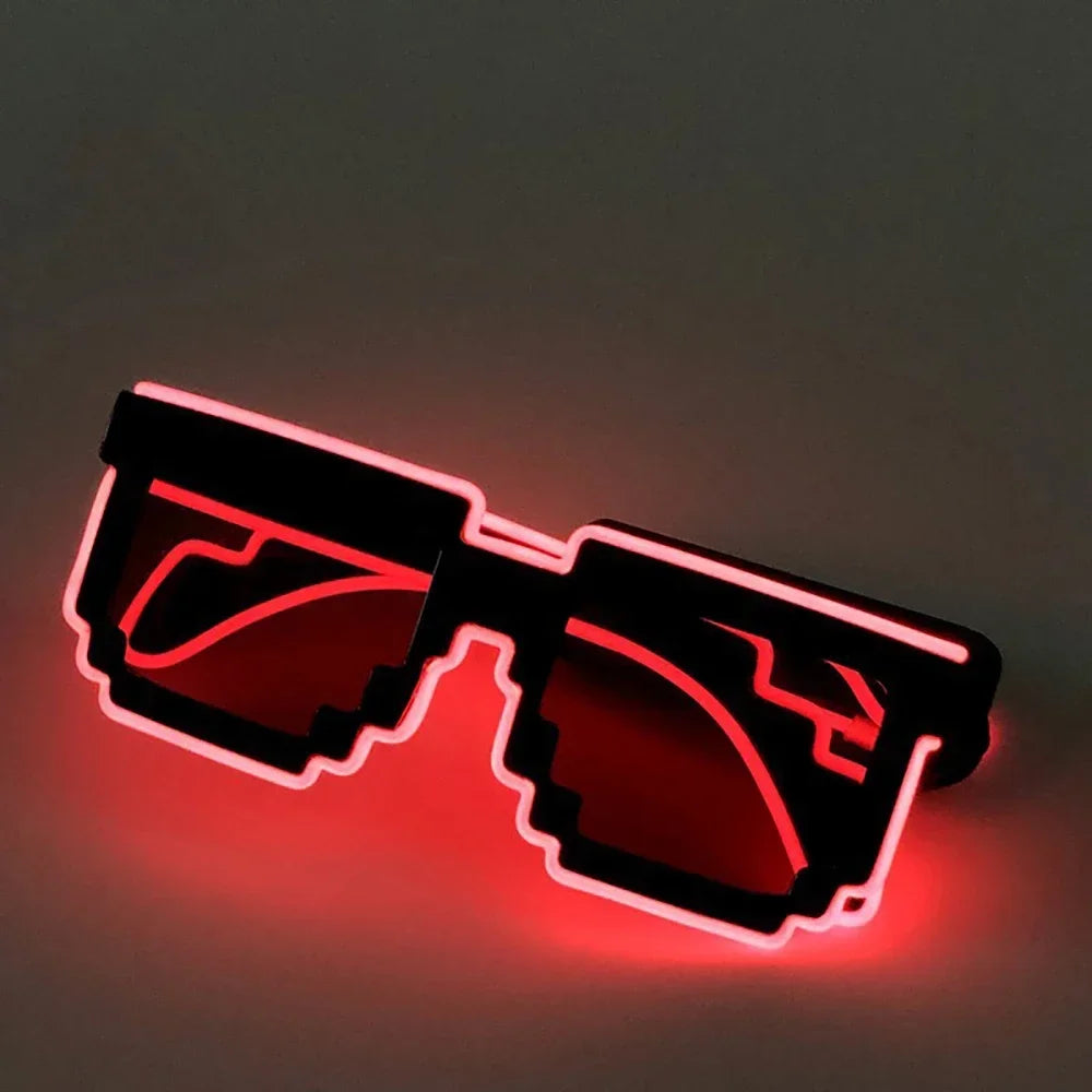 Wireless LED Light Up Glasses, Glow in the Dark Neon Glasses for Rave Party, EDM