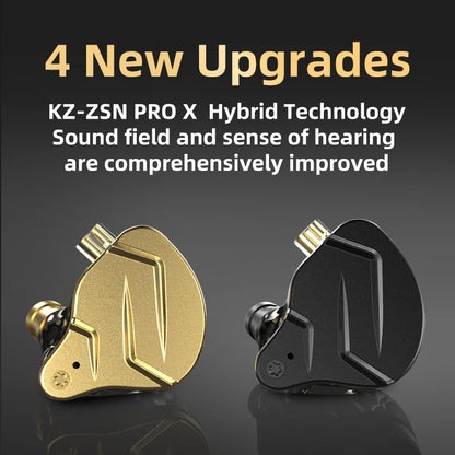KZ ZSN Pro X metal headphones 1ba + 1dd hybrid technology high-fidelity bass monitor sports headphones and noise-cancelling head