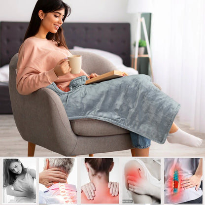 60*90cm Electric Shoulder Heating Pad Wrap Vest for Neck Winter Body Warmer Whole Back Pain Relief Fatigue Neck Massager Brace