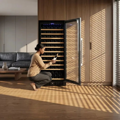 Airo JG110A Electric Compact Single-Zone Stainless Steel Countertop Wine Cooler LED Display Built-in Factory Use Eco-Friendly