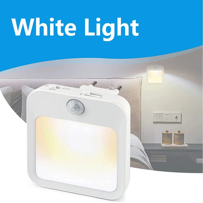 Night Light Motion Sensor With LED Light EU Plug Lamps Children'S Night Light Wireless Night Lamp For Bedside Table Bedroom