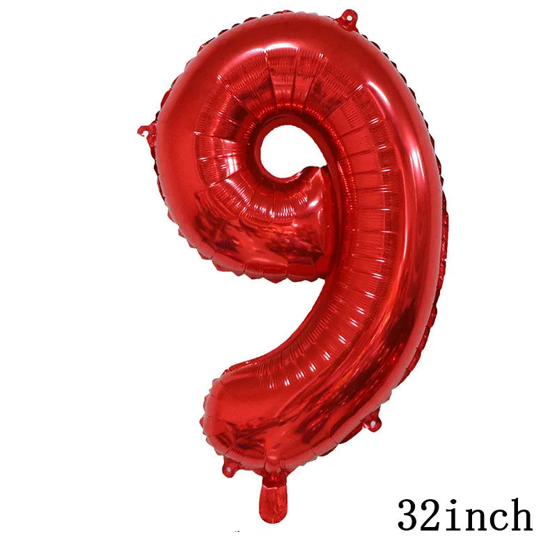 New 1Set Numberblocked Party Supplies TV Show Number Latex Balloons Toy Decor Happy Birthday Banner Bunting Cake Topper Balloon