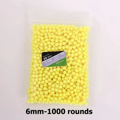 A 1000/2000/3000 Rounds Airsoft BBs Bullets 0.12g Hunting Shooting 6mm BB Strikeball Rifle Gun Plastic Balls Yellow Paintball