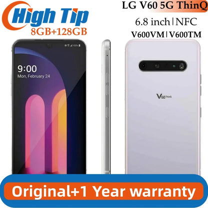 Original Unlocked  LG V60 5G ThinQ Moilble Phone V600TM V600VM  6.8 inch Android  NFC SamrtPhone 8GB RAM 128GB ROM CellPhone
